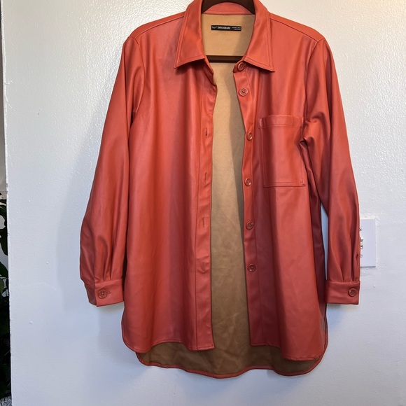 ThreadBare Faux Leather Button-Down shirt - Picture 4 of 10